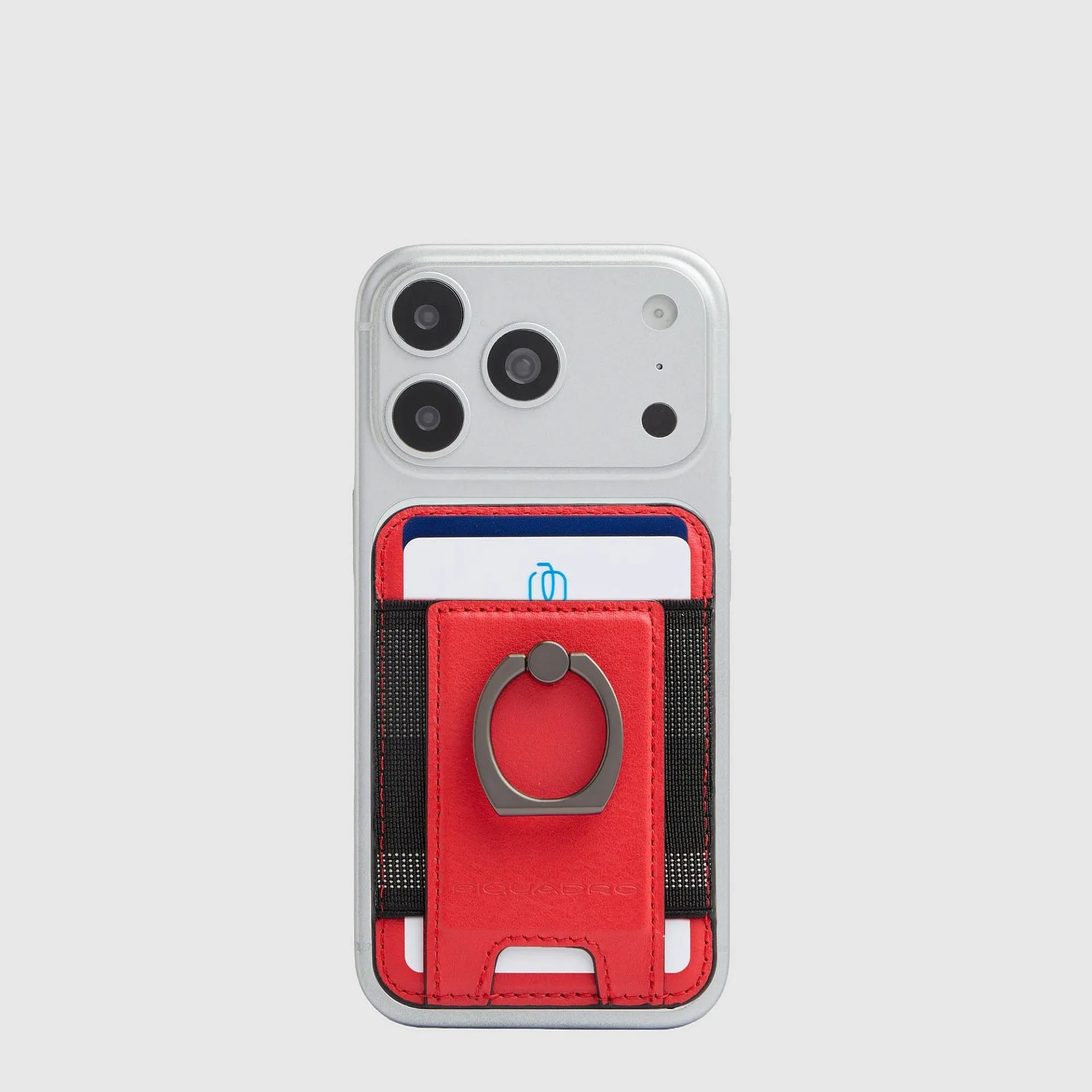 Кожаный картхолдер MagSafe с кольцом-подставкой Piquadro PP7284S145R/AR, оранжевыйphoto2