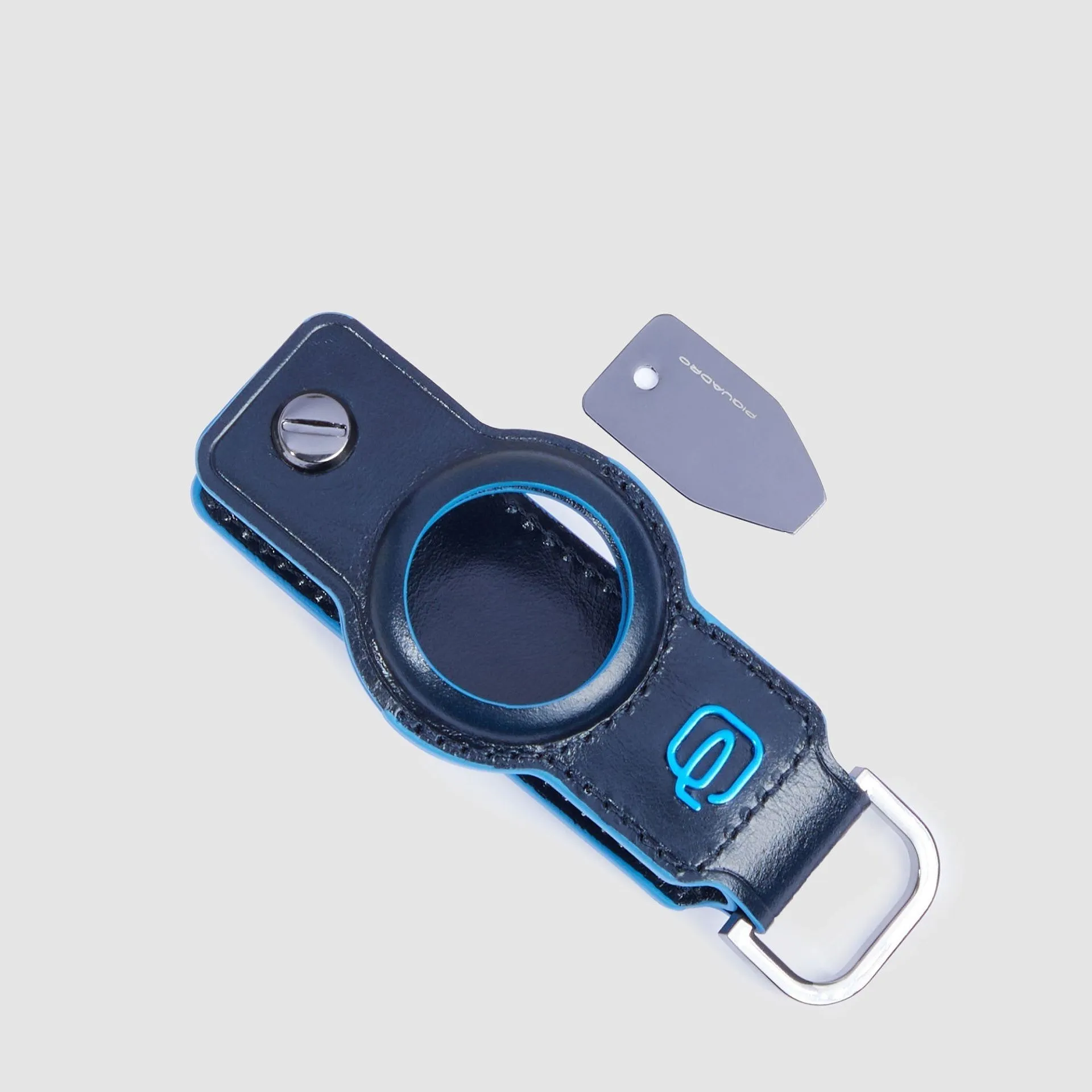 Кожаный брелок для ключей с отделением для AirTag Piquadro PC7090B2/BLU2, синийphoto2