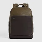 Кожаный рюкзак для ноутбука 15,6" с RFID-защитой карт Piquadro CA6503B3/VETM, зелёный