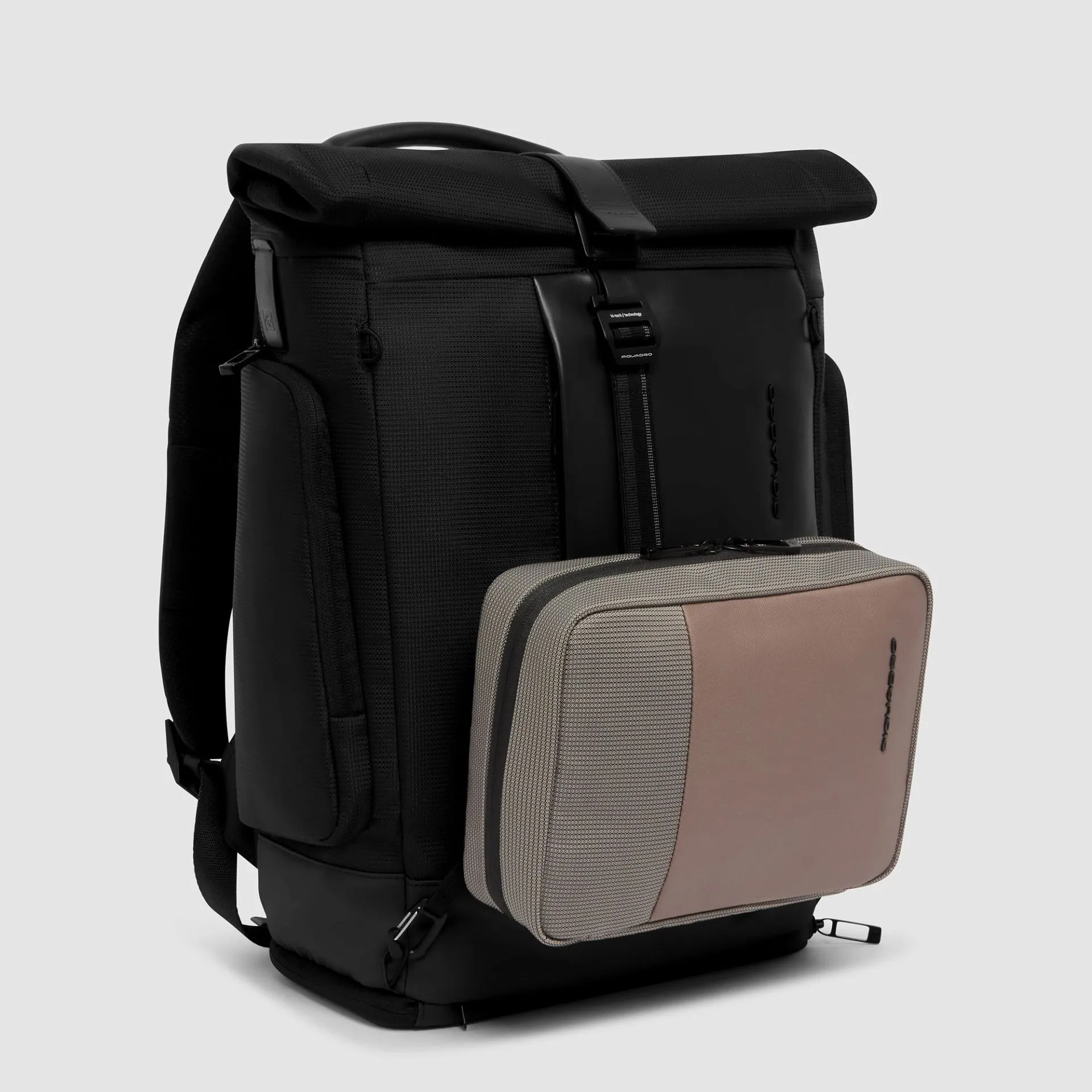 Рюкзак-роллтоп для ноутбука 15,6" с сеткой для шлема Piquadro CA7190W145/N, чёрныйphoto4