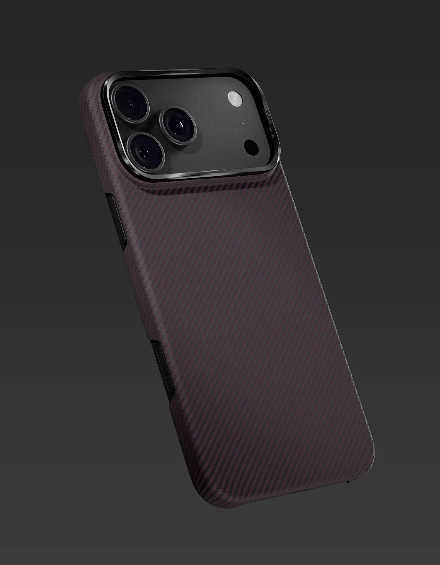 Чехол защитный VLP Kevlar Case с MagSafe для iPhone 18 Pro, темно-вишневыйphoto1