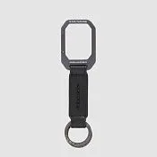 Кожаный брелок для ключей с карабином и кольцами Piquadro PC6177W149/N, чёрный