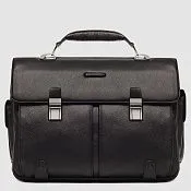Кожаный портфель-рюкзак для ноутбука 15,6" Piquadro CA1068MO/N, чёрный
