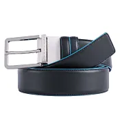 Ремень Piquadro Blue Square CU2619B2/NBLU2, черный/темно-синий (двусторонний)