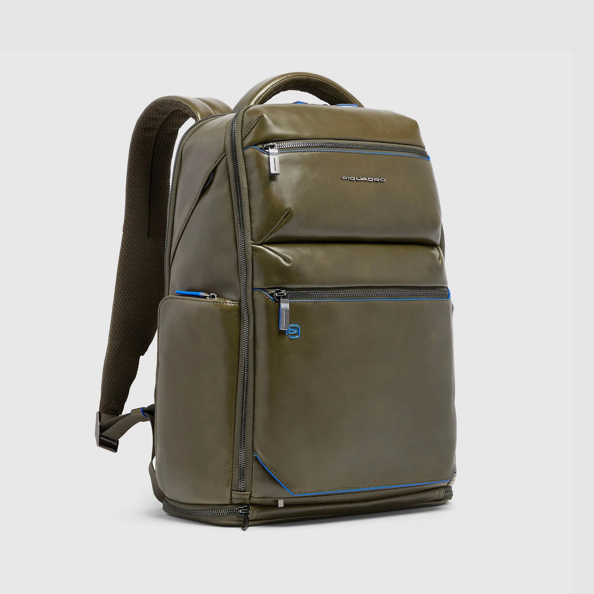 Кожаный рюкзак для ноутбука 15,6" со стальным тросом Piquadro CA6592B2BM/VE, зелёныйphoto1
