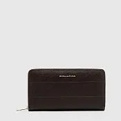 Женский кожаный кошелёк на молнии, 11 карт, защита RFID Piquadro PD1515W140R/M, коричневый