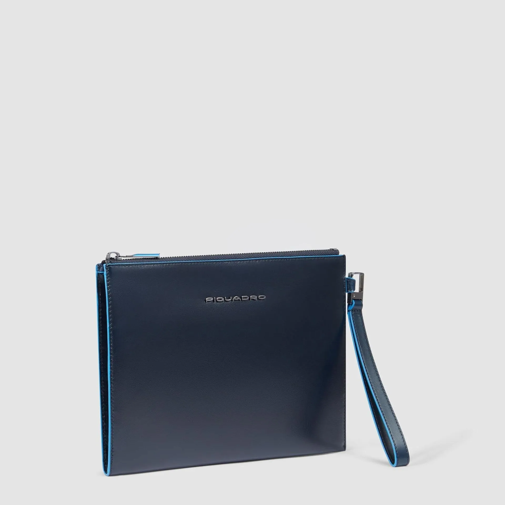 Кожаный клатч для iPad mini с карманом для AirPods Piquadro AC6509B2/BLU2, синийphoto1