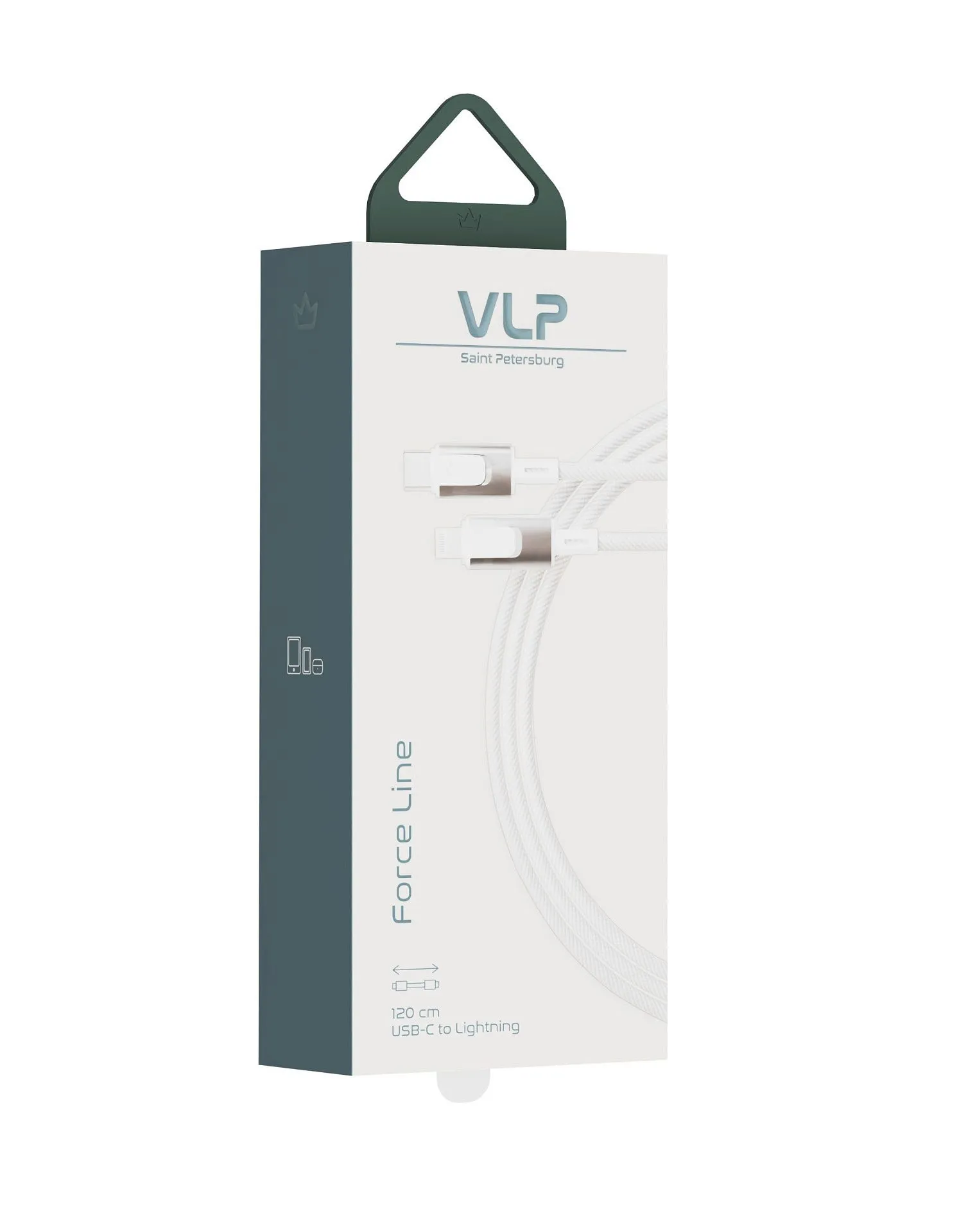 Дата-кабель VLP Force Line 30W USB-C + Lightning, 1.2m, белыйphoto3