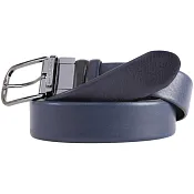 Ремень Piquadro Black Square CU4877B3/NBLU2, черный/синий (двусторонний)