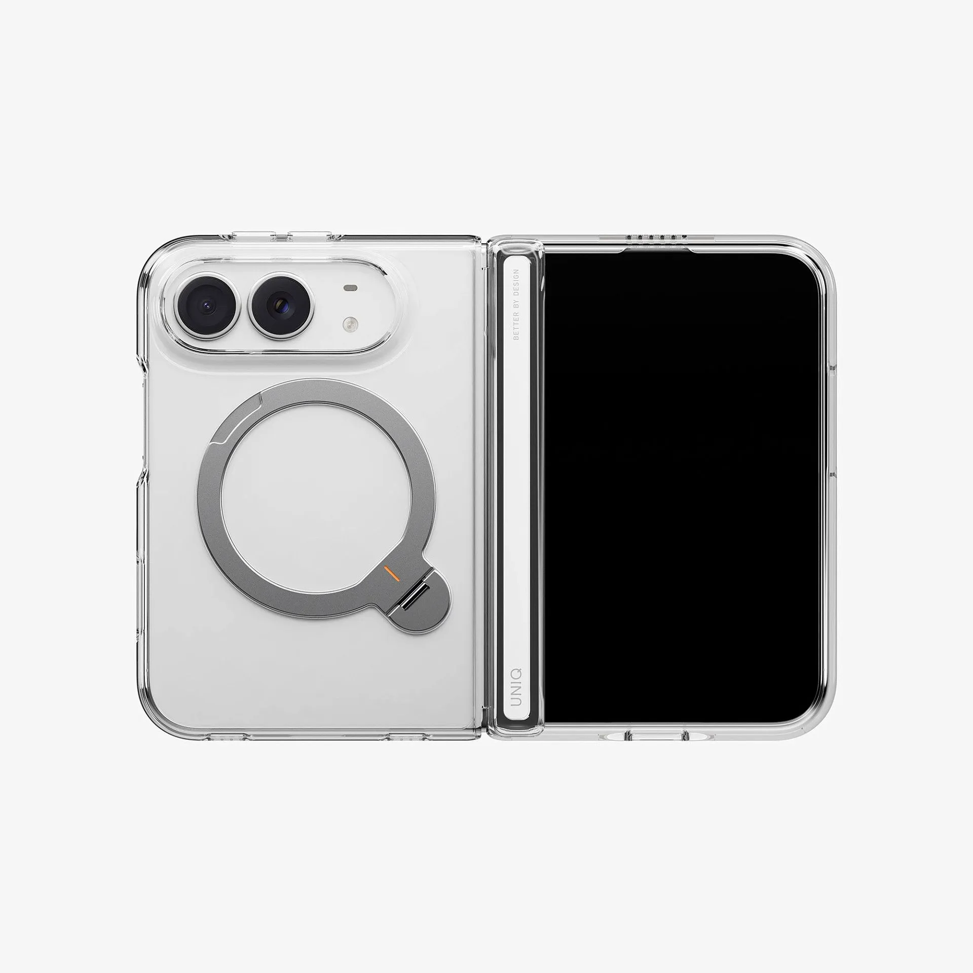 Чехол UNIQ Velix Q-Fold 360 Kickstand для iPhone Duo, прозрачный (clear)photo1