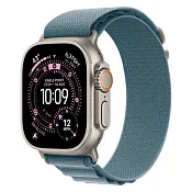 Apple Watch Ultra 3, 49 мм корпус из титана, ремешок Alpine голубого цвета