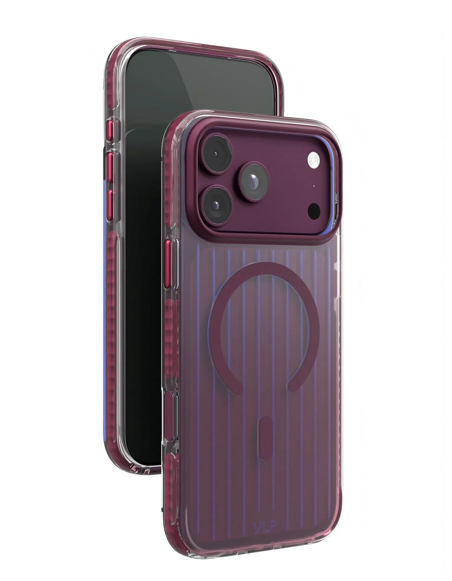 Чехол защитный VLP Pulse Case с MagSafe для iPhone 18 Pro Max, темно-вишневыйphoto4
