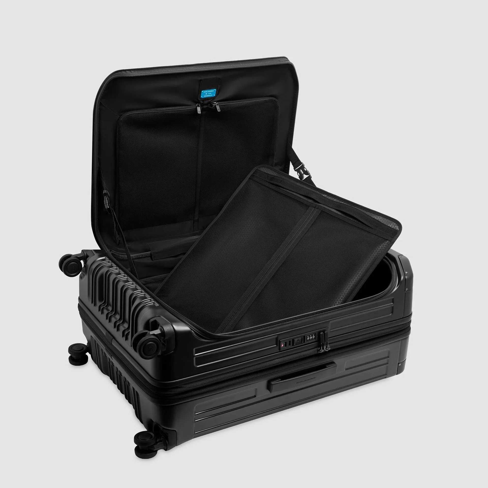 Большой чемодан из поликарбоната с расширением Piquadro BV7247PQL/NO, чёрныйphoto4