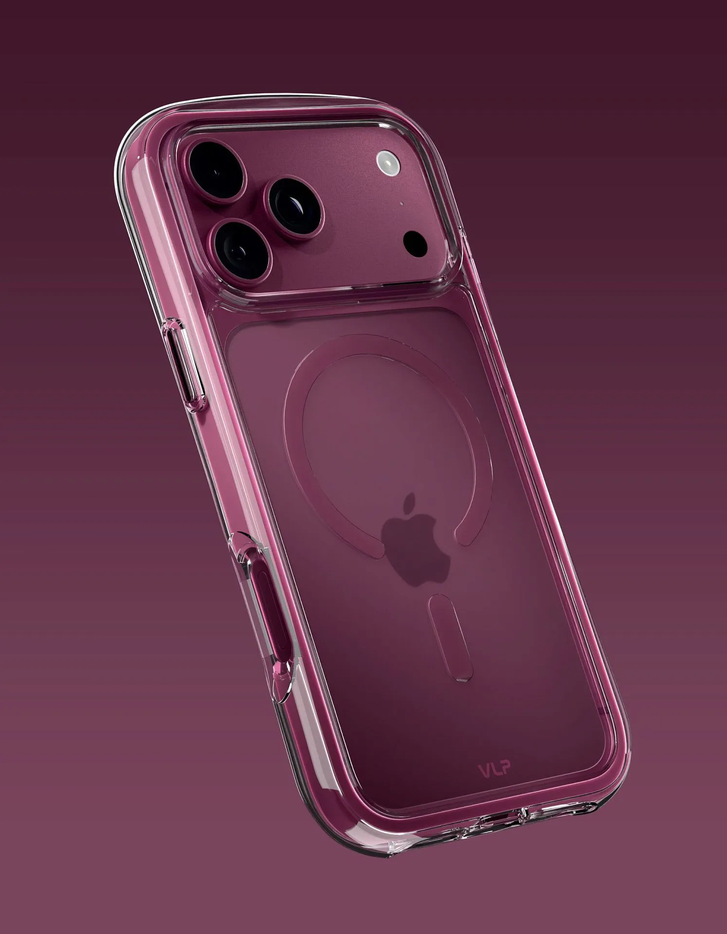 Чехол защитный VLP Bubble Case с MagSafe для iPhone 18 Pro Max, темно-вишневыйphoto2