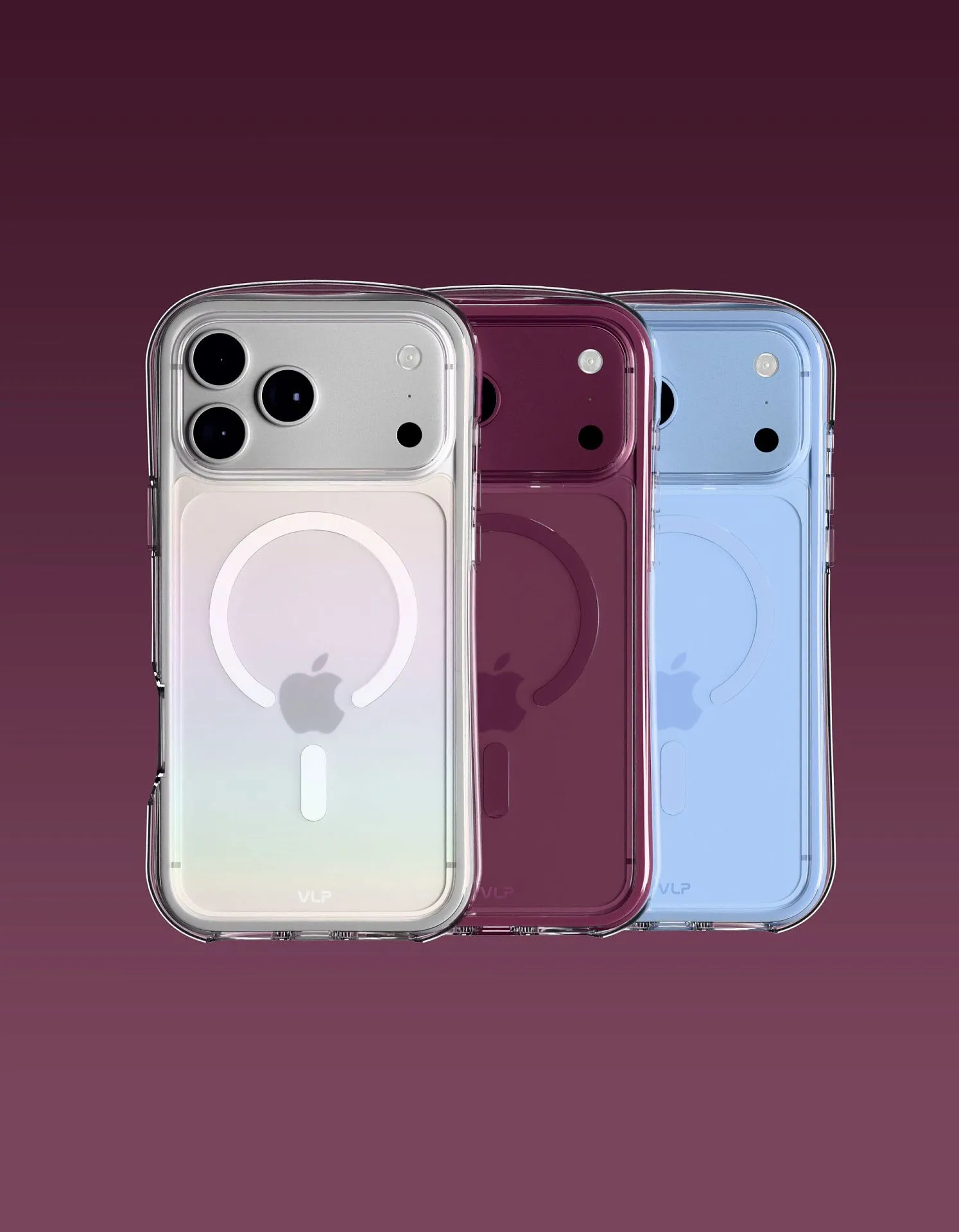 Чехол защитный VLP Bubble Case с MagSafe для iPhone 18 Pro, темно-вишневыйphoto7