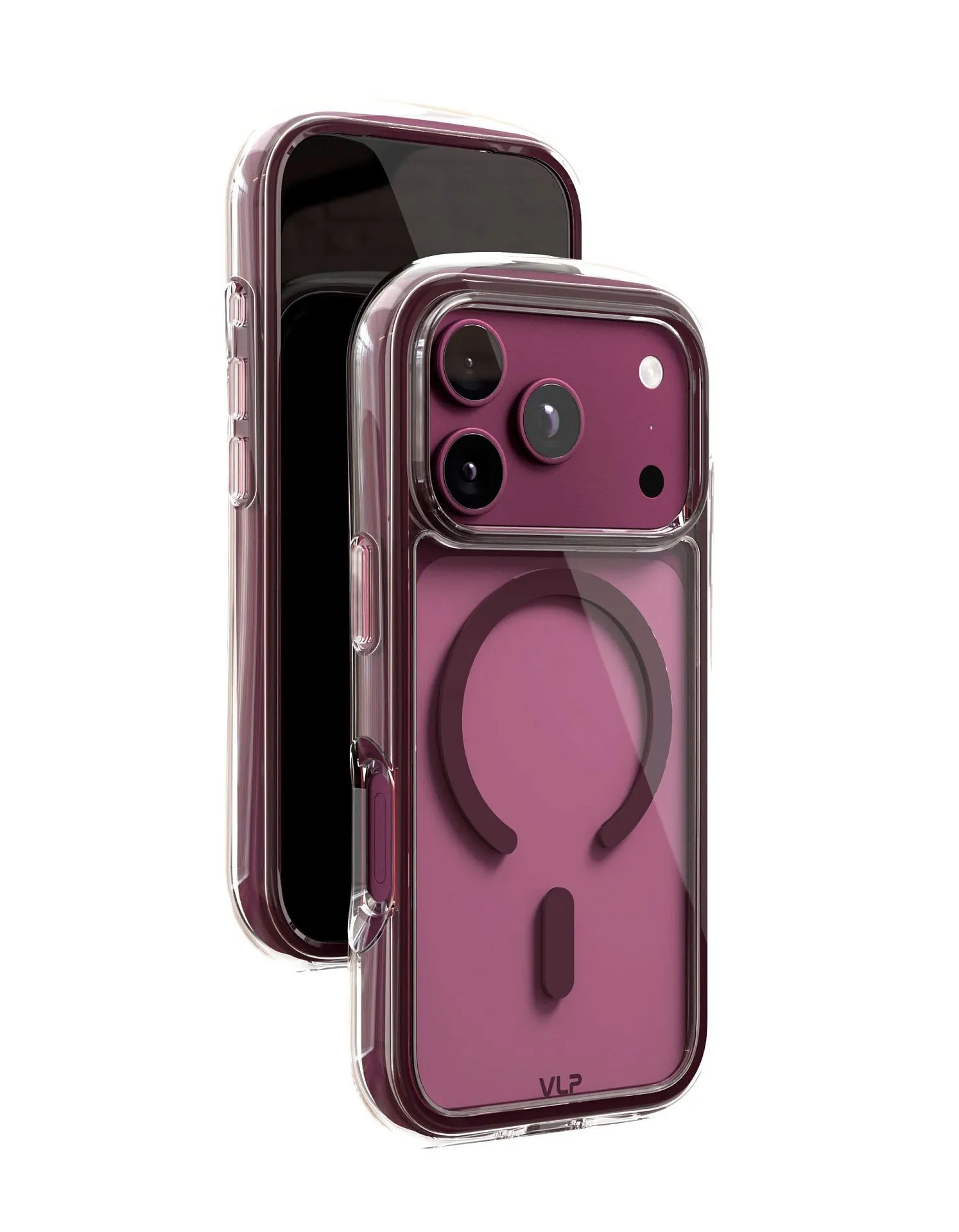 Чехол защитный VLP Bubble Case с MagSafe для iPhone 18 Pro, темно-вишневыйphoto5