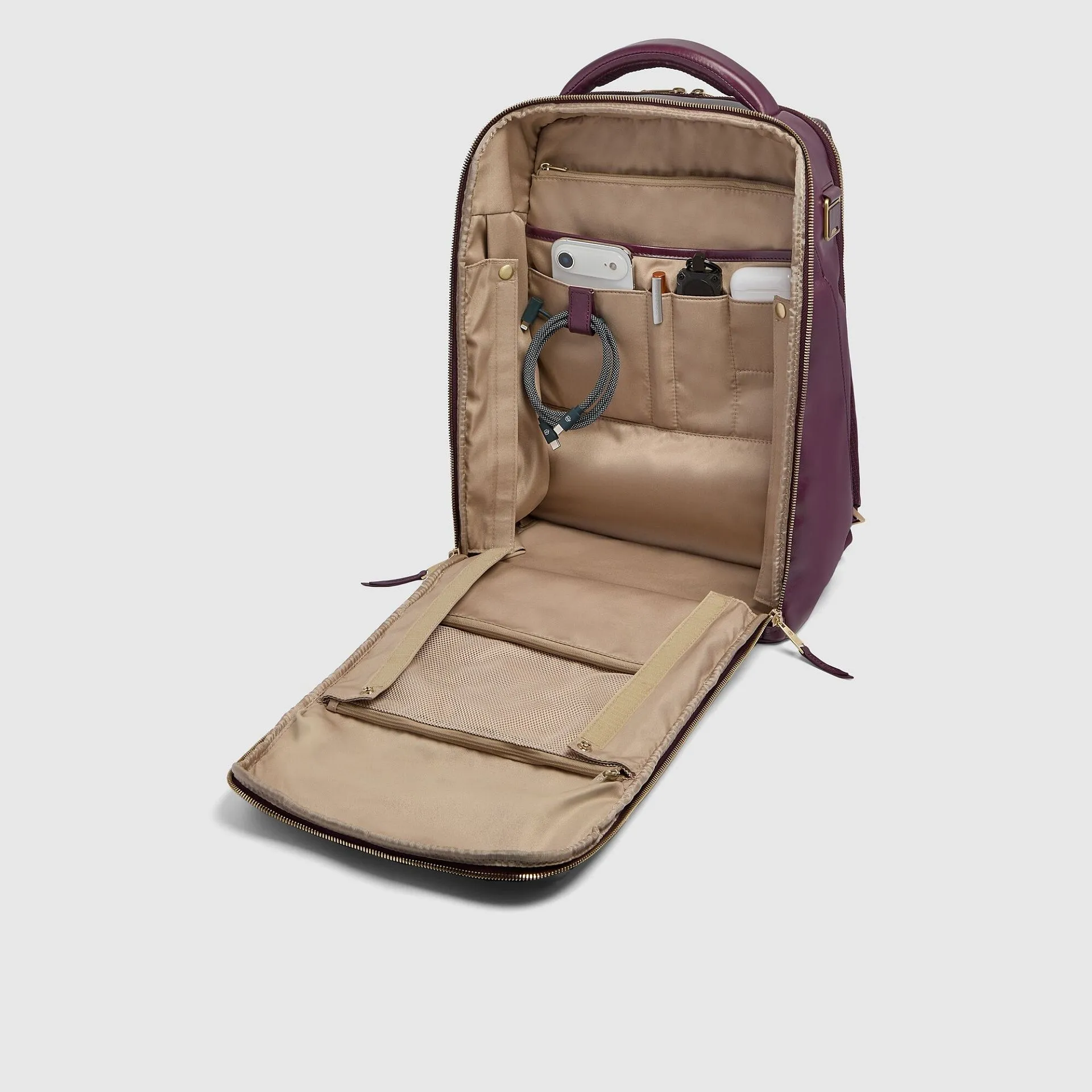 Кожаный рюкзак для ноутбука 14" с RFID-защитой Piquadro CA6591B2/BO, бордовыйphoto4