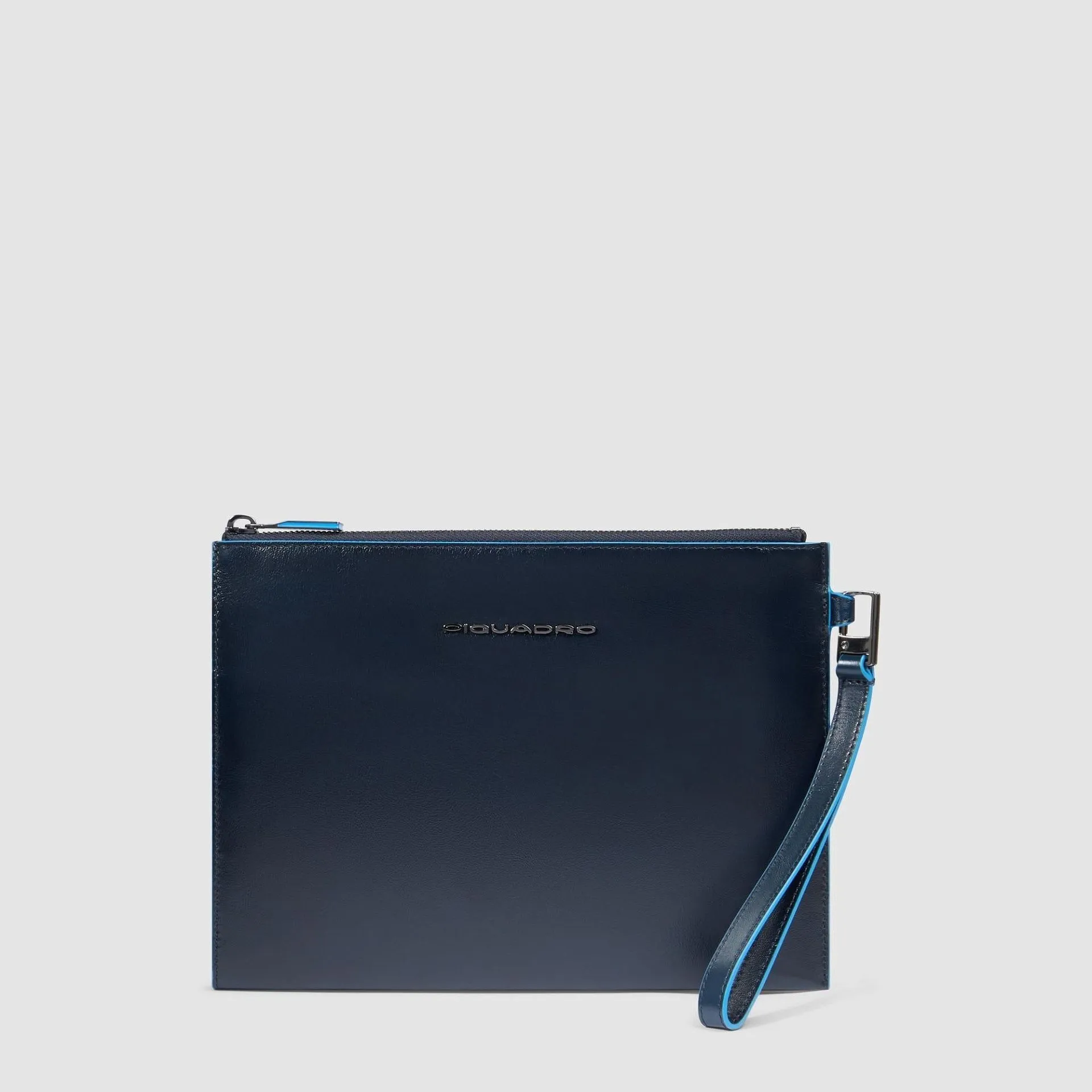 Кожаный клатч для iPad mini с карманом для AirPods Piquadro AC6509B2/BLU2, синийphoto0