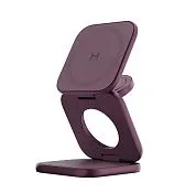 Складное беспроводное зарядное устройство 3 в 1 Magssory Fold Ultra для Apple Burgundy