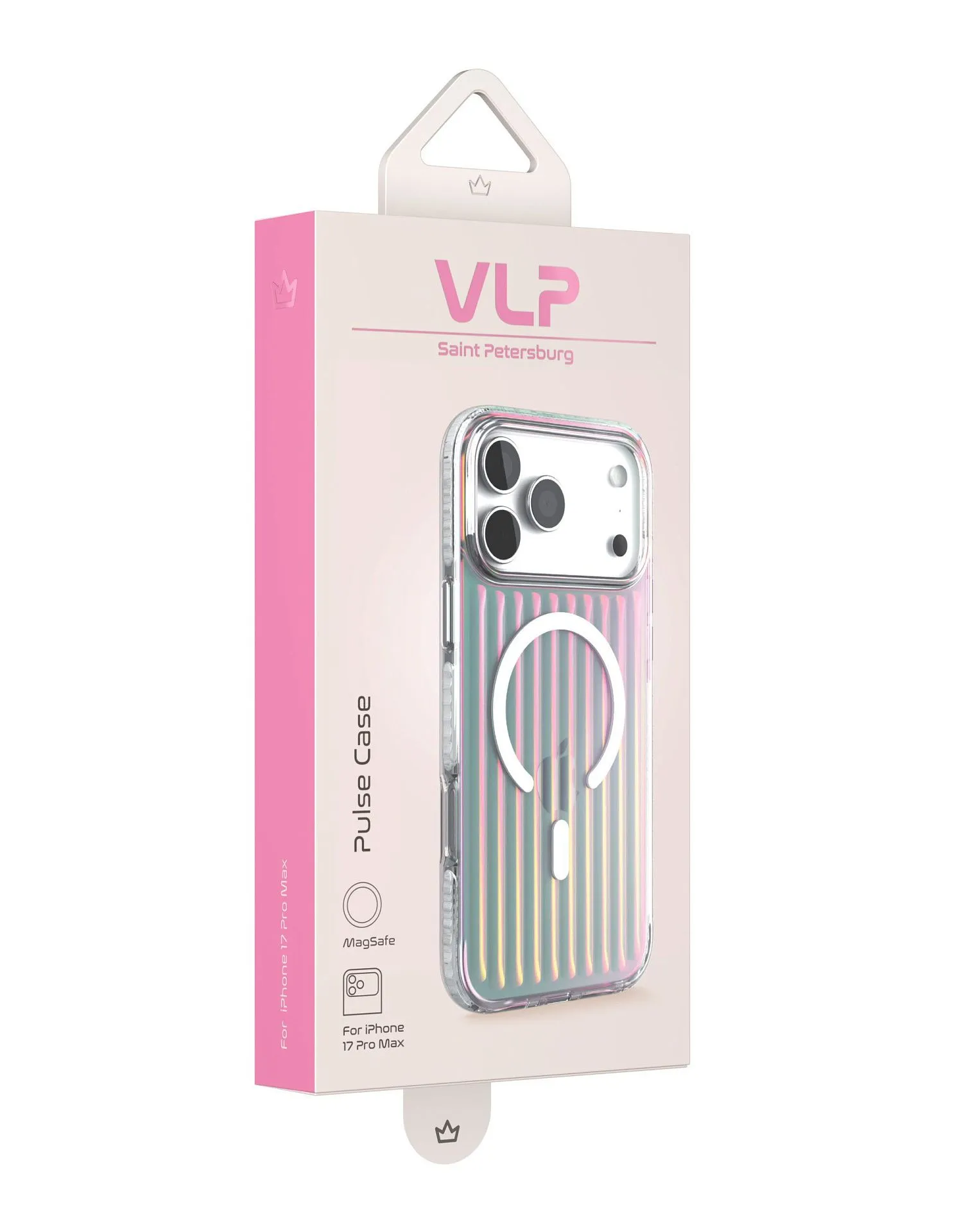 Чехол защитный VLP Pulse Case с MagSafe для iPhone 17 Pro Max, перламутровыйphoto5