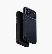 Чехол UNIQ Keva Tough для iPhone 17 Pro Max, синий (Trance Blue)