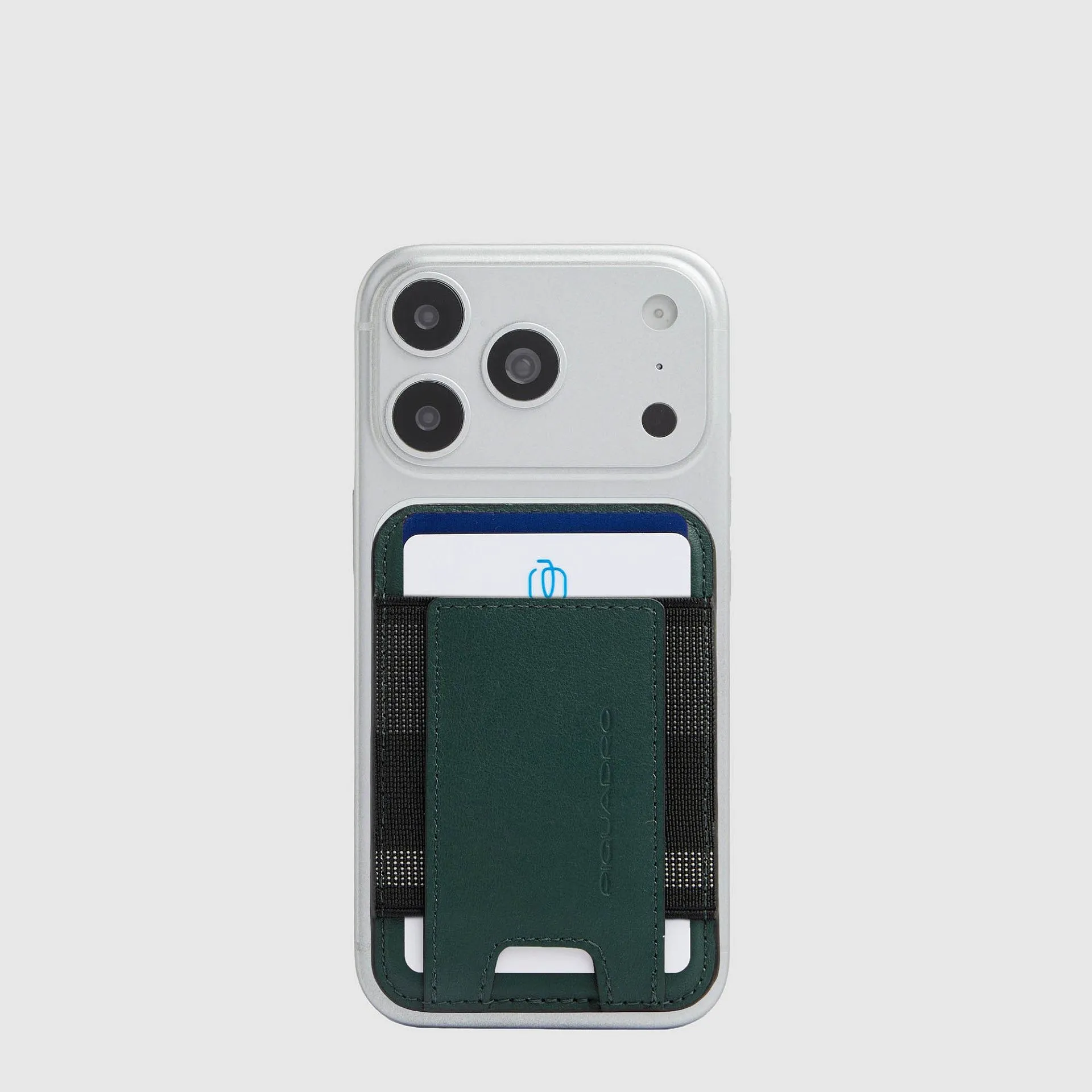 Кардхолдер MagSafe из кожи с RFID-защитой Piquadro PP7285S145R/VE, зелёныйphoto2