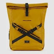 Кожаный рюкзак roll-top для ноутбука 15,6" Piquadro CA5677AP/G, жёлтый