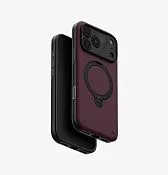 Чехол UNIQ Elix 360 Kickstand Leather для iPhone 18 Pro Max, бордовый (deep maroon)
