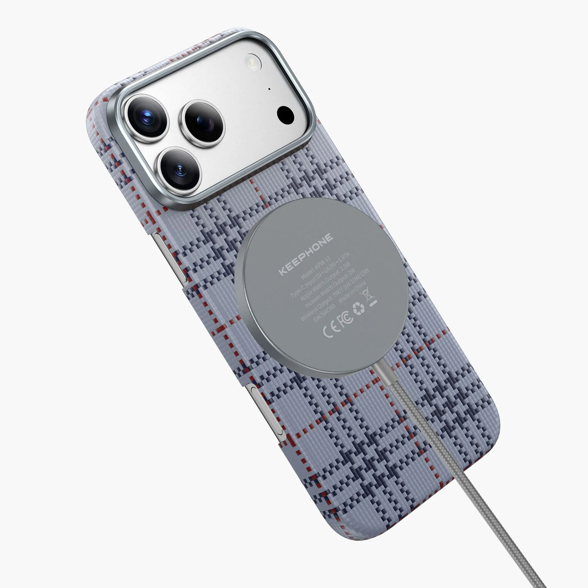 Чехол защитный KEEPHONE KEVLAR SCOTS для iPhone 17 Pro / iPhone 18 Pro, пустынный титанphoto2