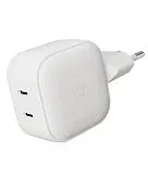 Сетевое зарядное устройство VLP G-Charge 45Вт USB-C+USB-C, PD, QC, белый