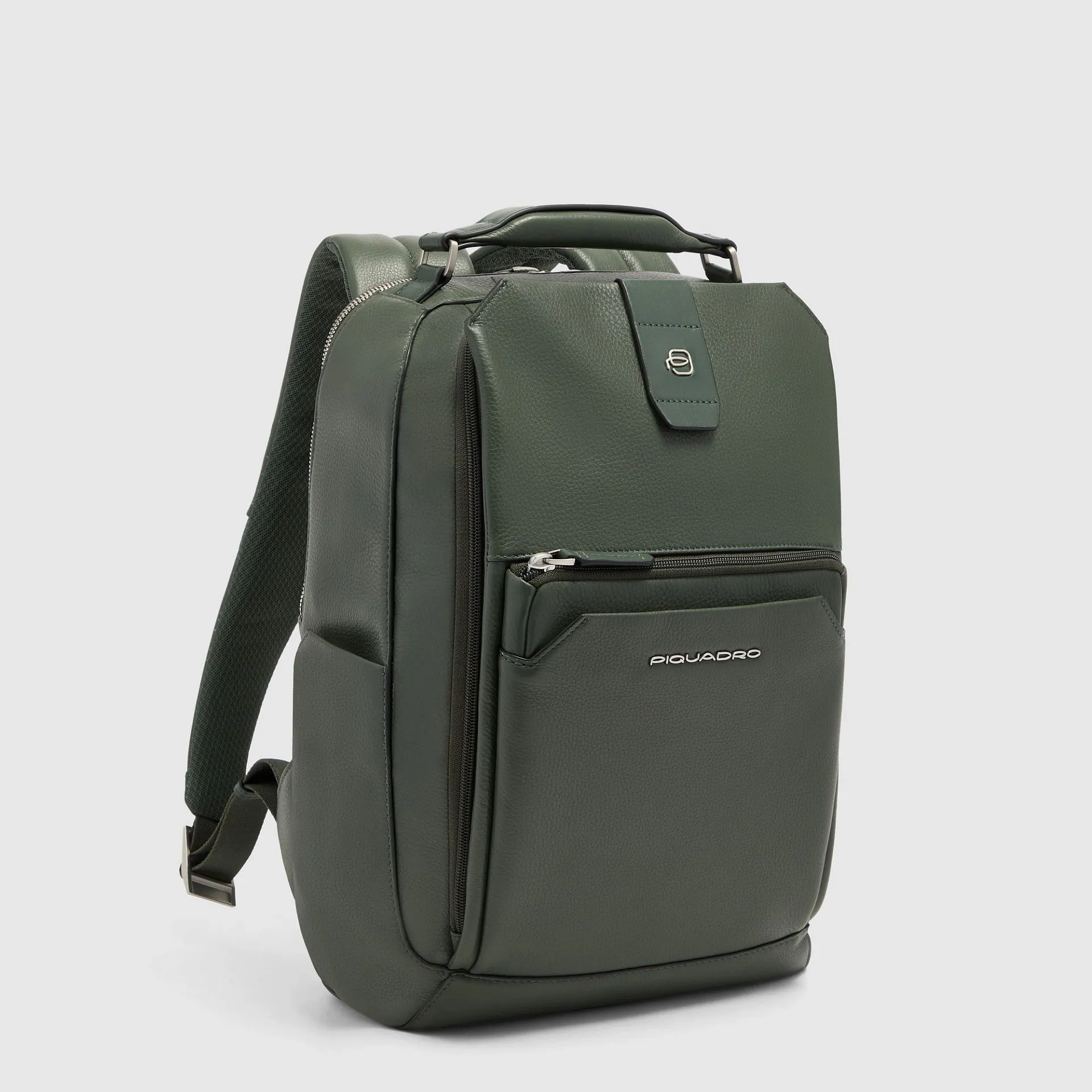 Кожаный рюкзак для ноутбука 14" с RFID-защитой Piquadro CA7157W144/VE, зелёныйphoto1