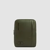 Кожаная сумка через плечо для iPad mini с RFID-защитой Piquadro CA3084W137/VE2, зелёный
