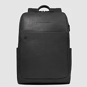 Кожаный рюкзак для ноутбука 15,6" с RFID-защитой карт Piquadro CA6503B3/N, чёрный