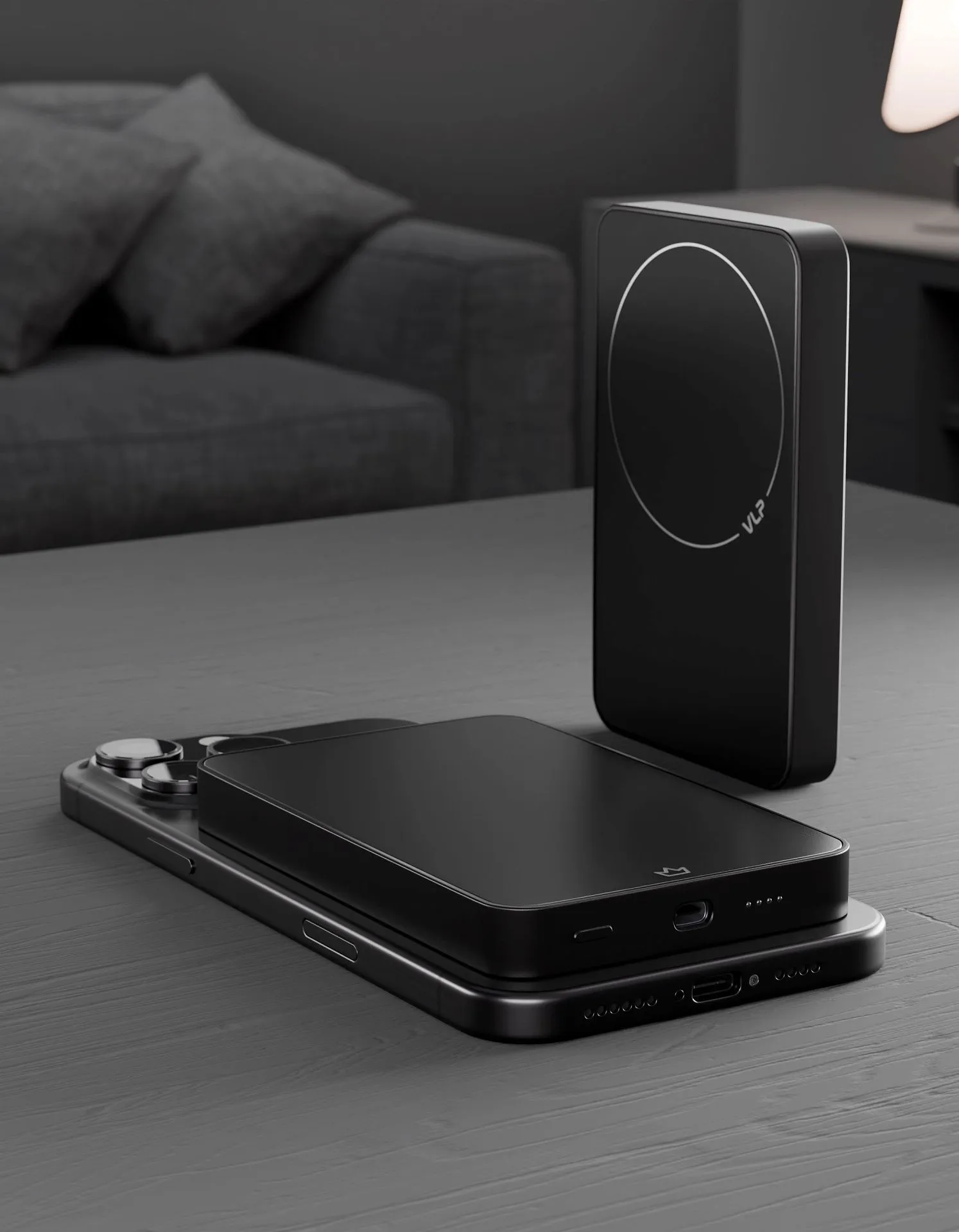 Аккумулятор внешний VLP Diamond Energy MagSafe, Qi2, 10000 mAh, USB-C, черный титанphoto6