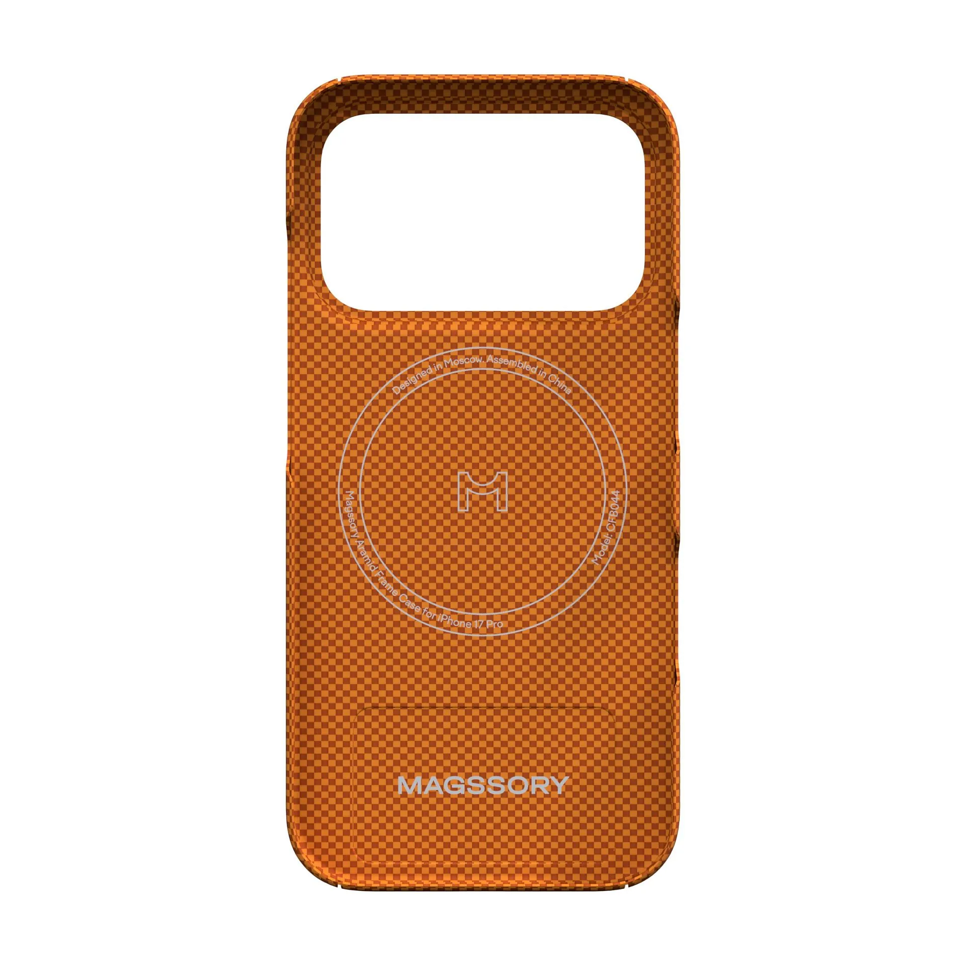 Magssory Aramid Frame Case for iPhone 17 Pro, MagSafe Compatible, оранжевыйphoto2