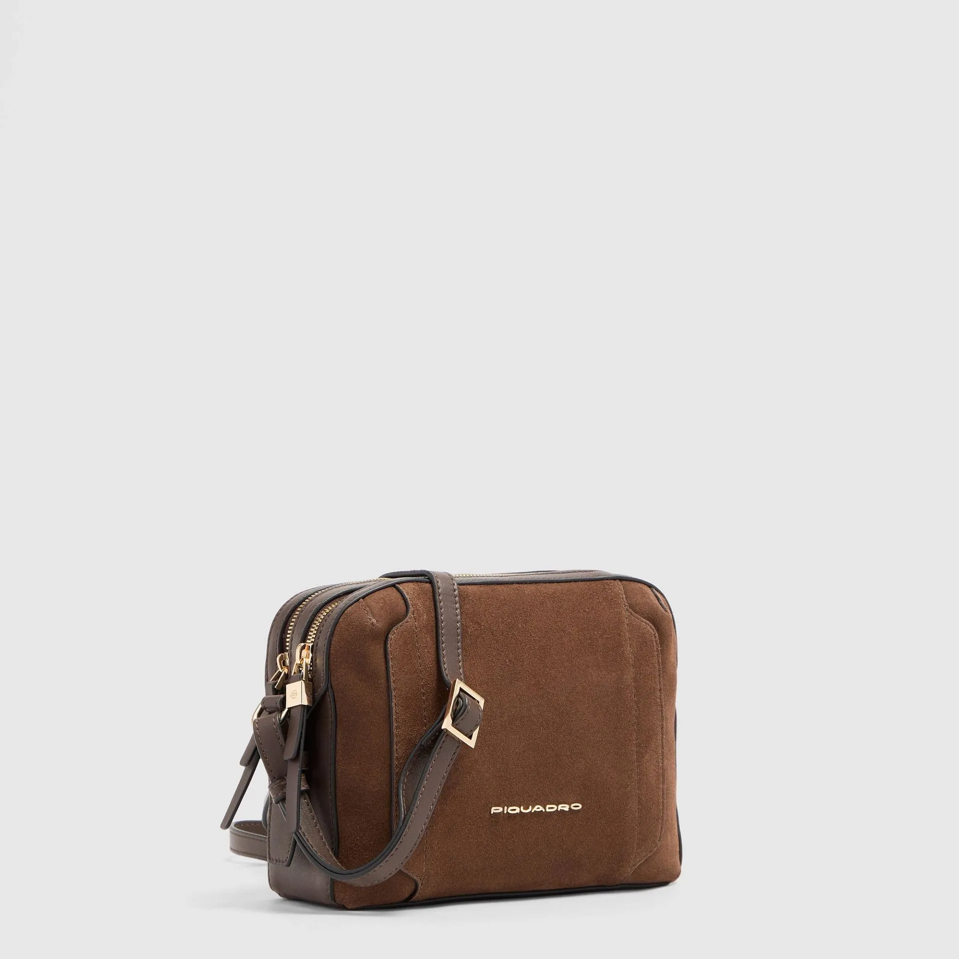 Женская кожаная сумка кросс-боди camera case Piquadro BD4870W92/MS, коричневый - noce scuro scamosciatophoto1