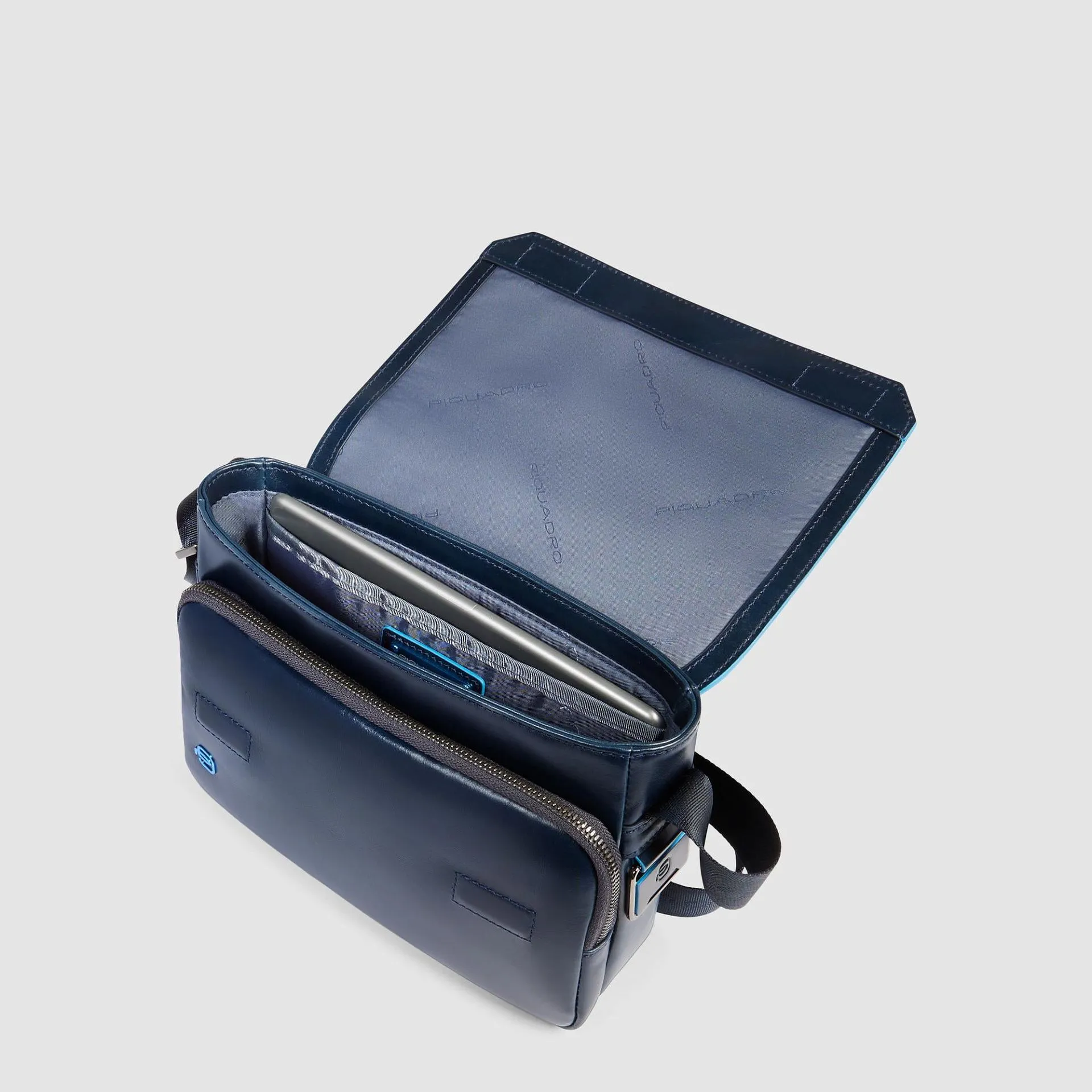Кожаная сумка через плечо для iPad mini с защитой RFID Piquadro CA6812B2/BLU2, синийphoto3