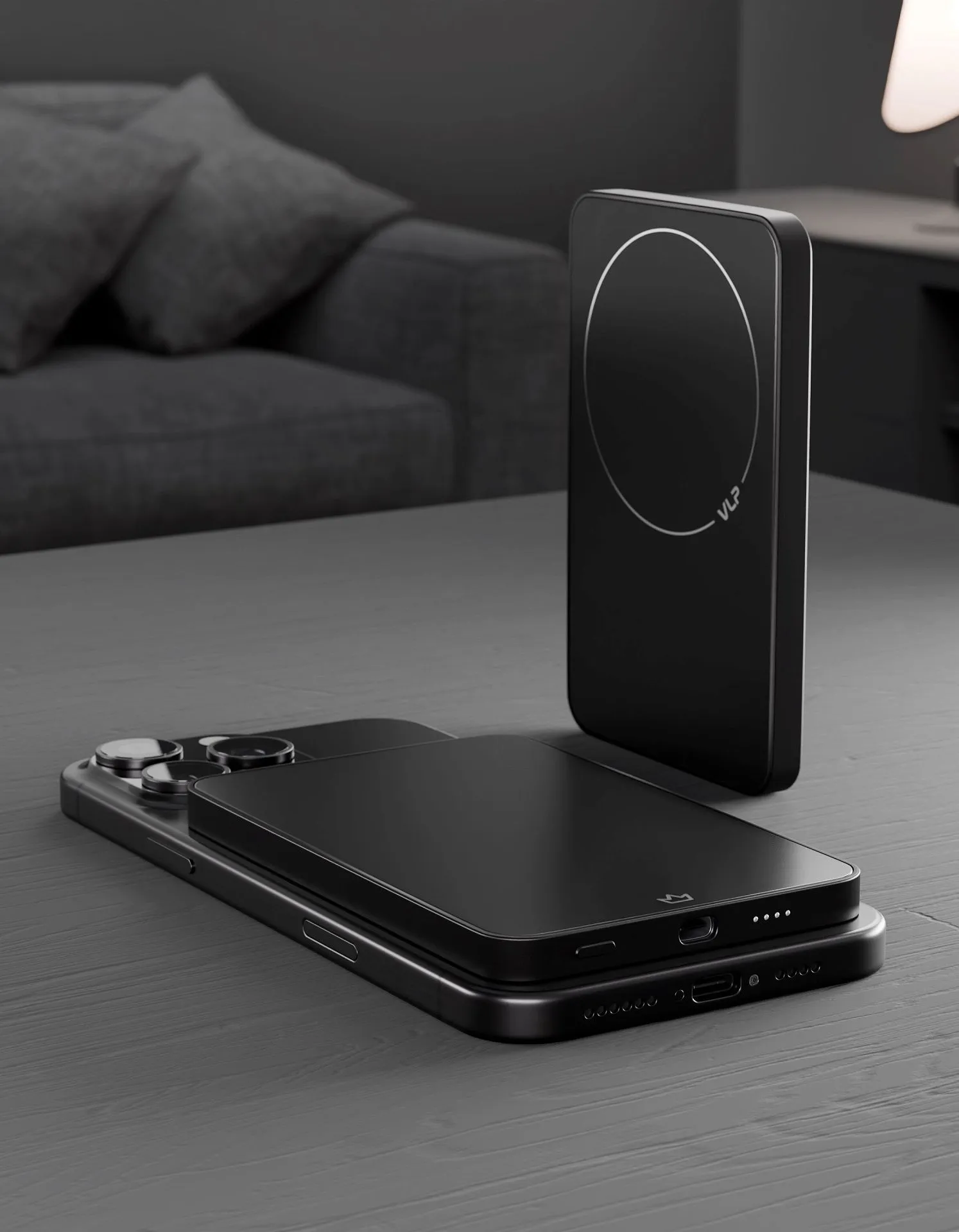 Аккумулятор внешний VLP Diamond Energy MagSafe, Qi2, 5000 mAh, USB-C, черный титанphoto4