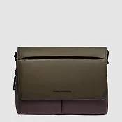 Кожаная сумка-мессенджер для ноутбука 14" Piquadro CA6785AP/VETM, зелёный