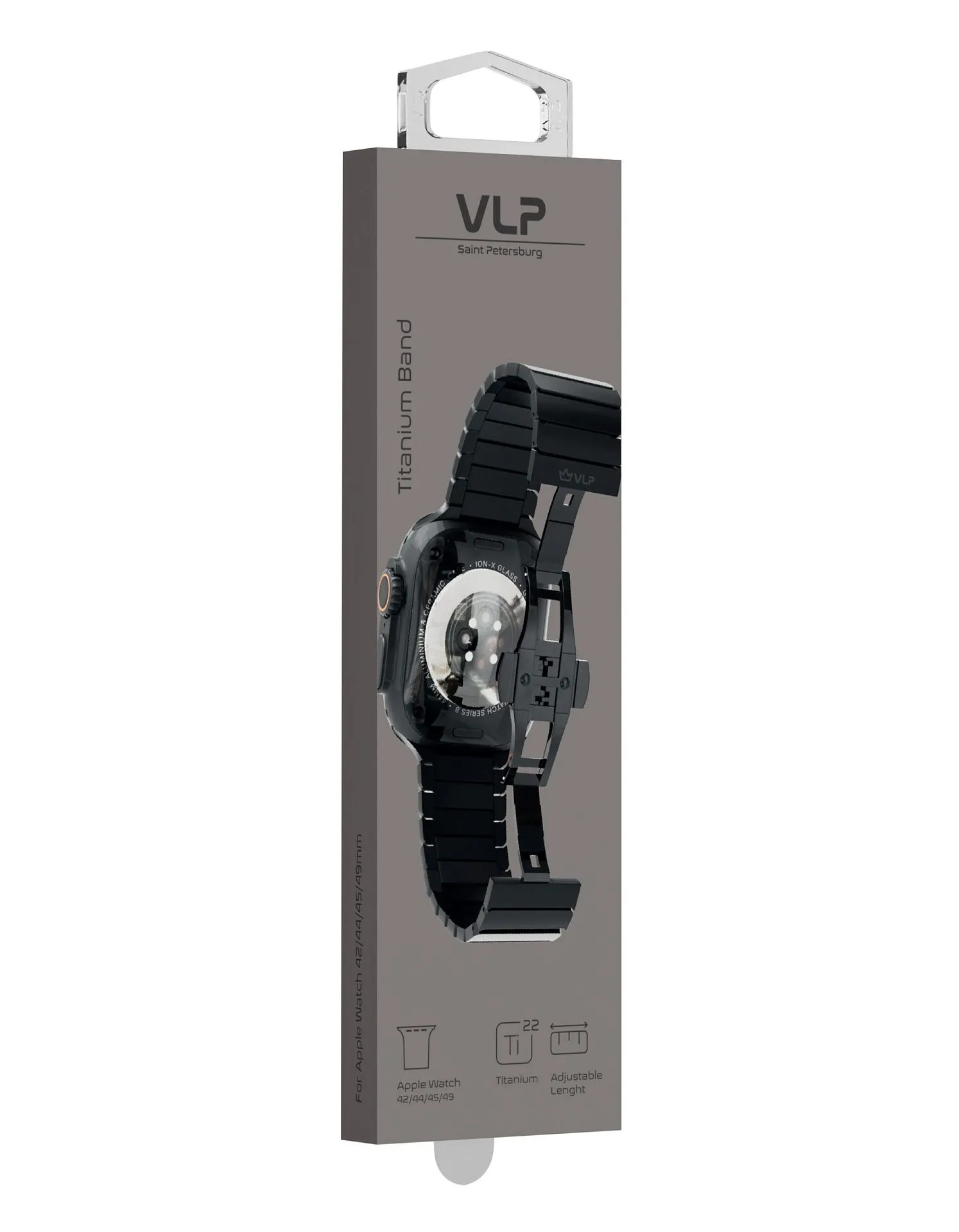 Ремешок VLP Titanium Band для Apple Watch 42/44/45/46/49, черныйphoto4
