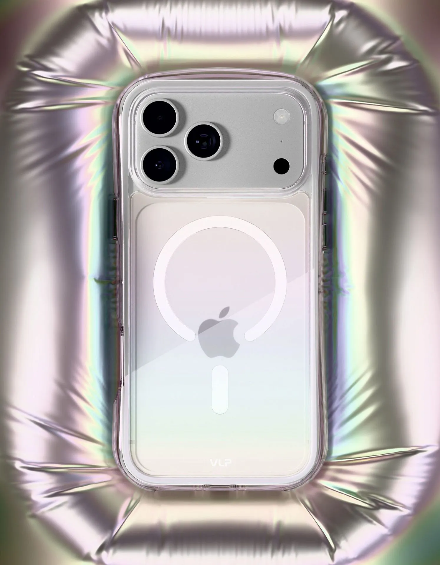 Чехол защитный VLP Bubble Case с MagSafe для iPhone 18 Pro Max, перламутрphoto1