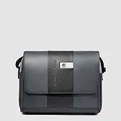 Кожаная сумка-мессенджер для ноутбука 14" Piquadro CA6802UB00/GRN, серый