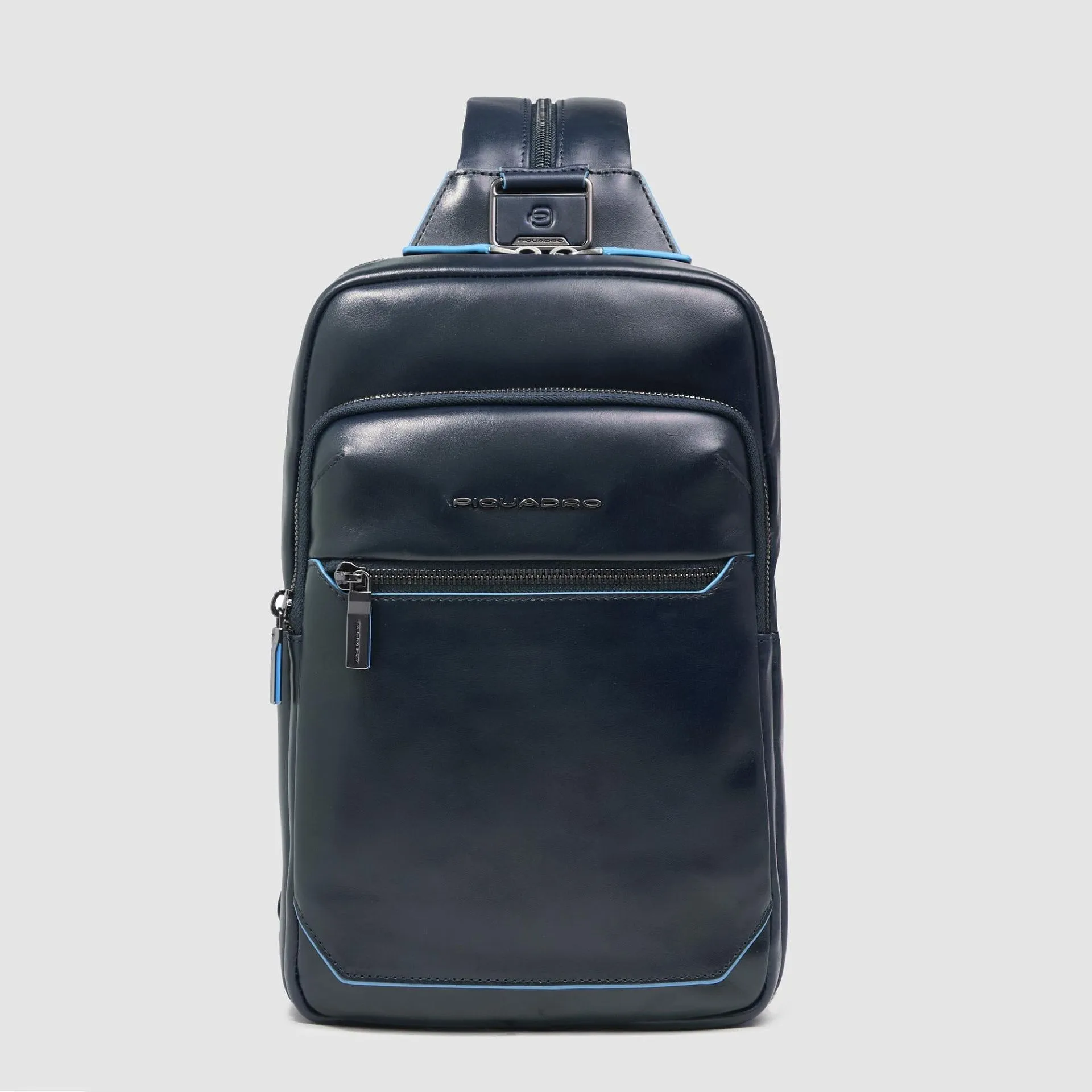 Кожаная сумка-рюкзак через плечо с RFID-защитой Piquadro CA6589B2/BLU2, синийphoto0