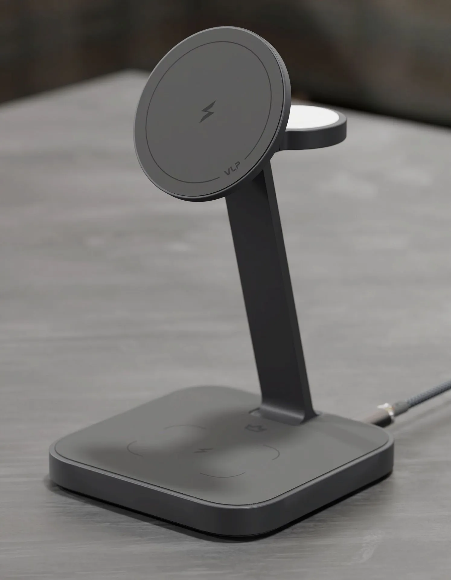 Беспроводное зарядное устройство VLP Unity Power 3in1 для Apple, серый космосphoto3