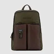 Кожаный рюкзак для ноутбука 14" с RFID-защитой Piquadro CA3869AP/VETM, зелёный