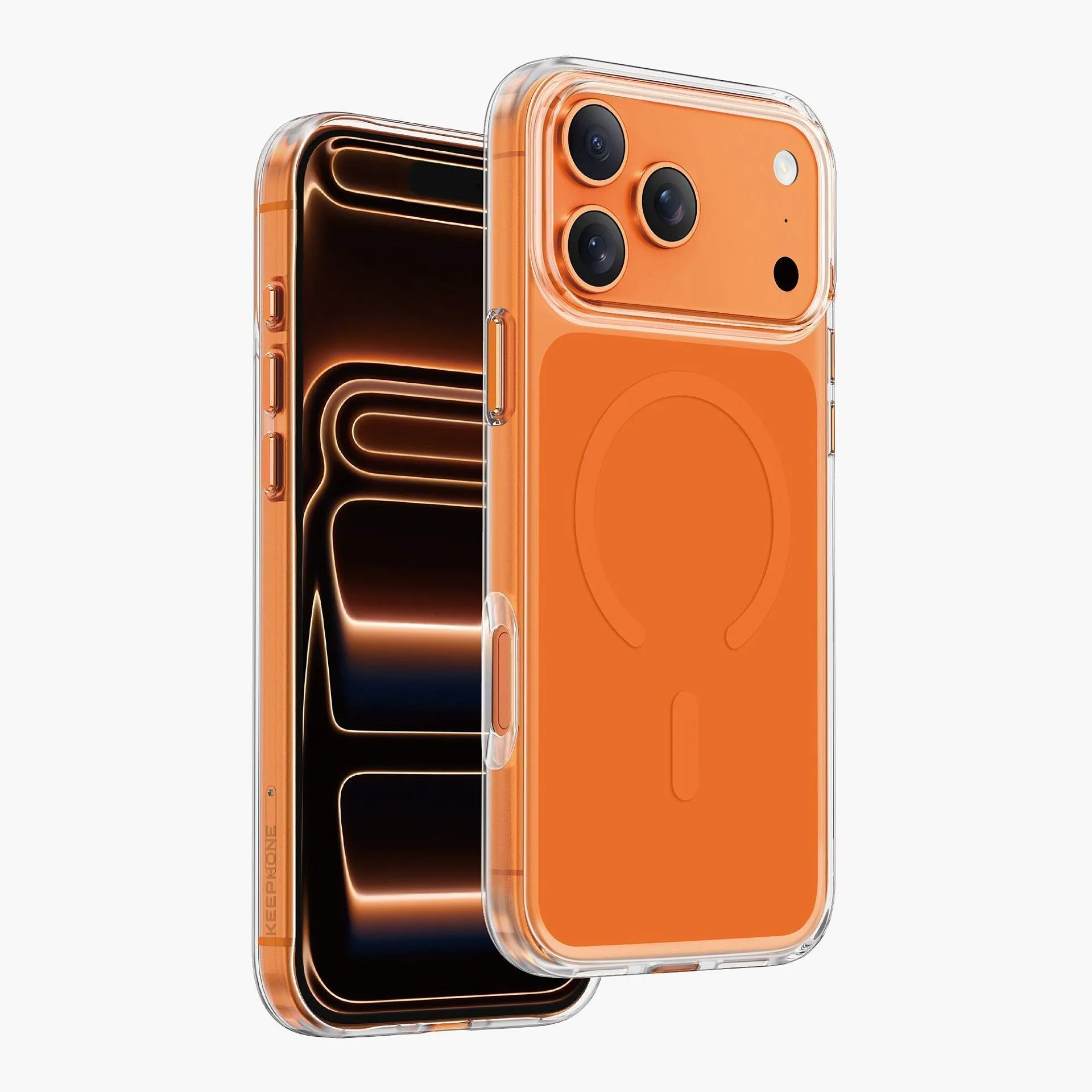 Чехол защитный KEEPHONE REBECCA для iPhone 17 Pro / iPhone 18 Pro, космический оранжевыйphoto0
