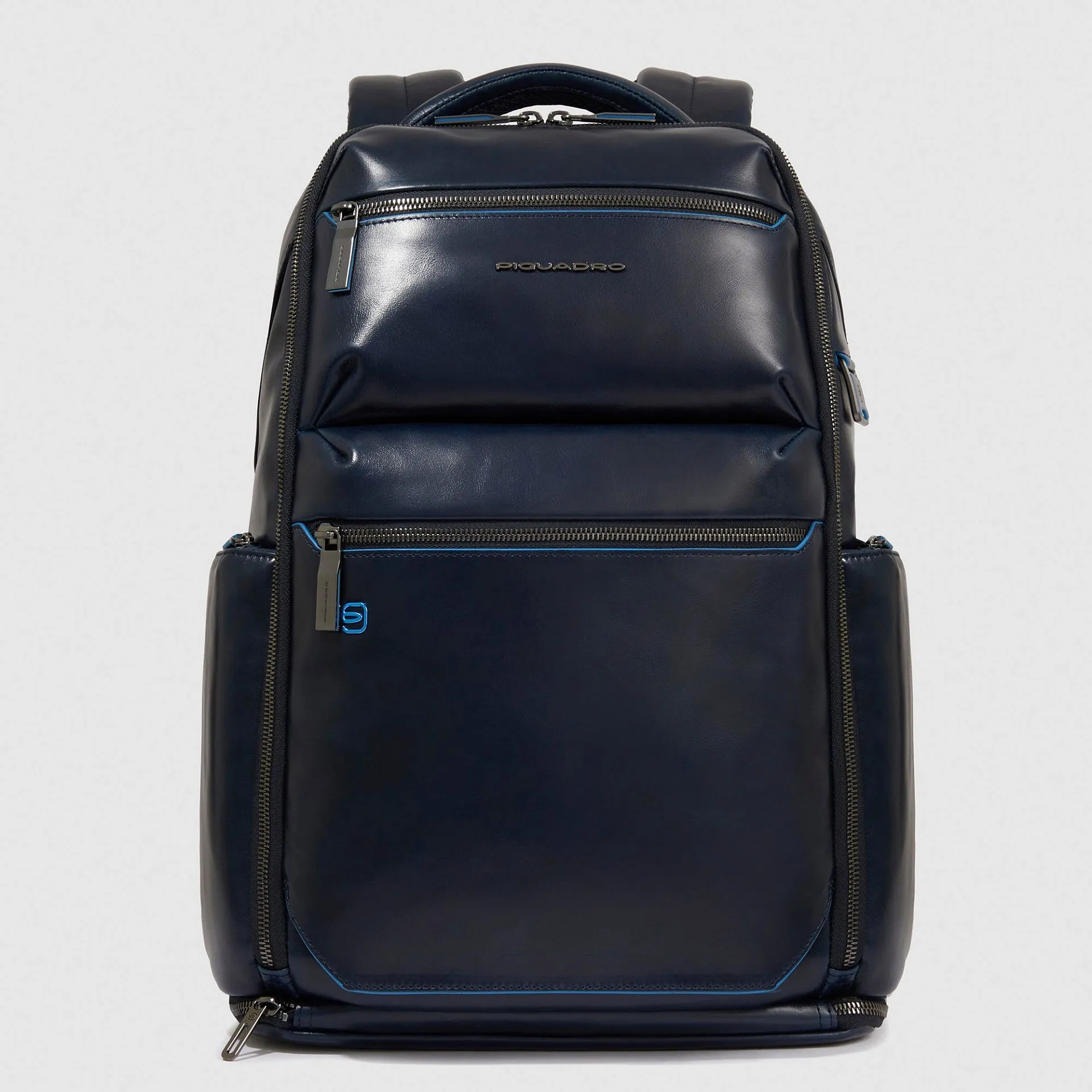 Кожаный рюкзак для ноутбука 15,6" со стальным тросом Piquadro CA6592B2BM/BLU2, синийphoto0