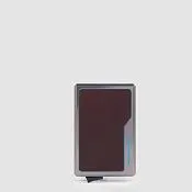 Кардхолдер MagSafe из алюминия и кожи, RFID-защита Piquadro PP7072B2R/MO, коричневый