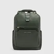 Кожаный рюкзак для ноутбука 14" с RFID-защитой Piquadro CA7157W144/VE, зелёный
