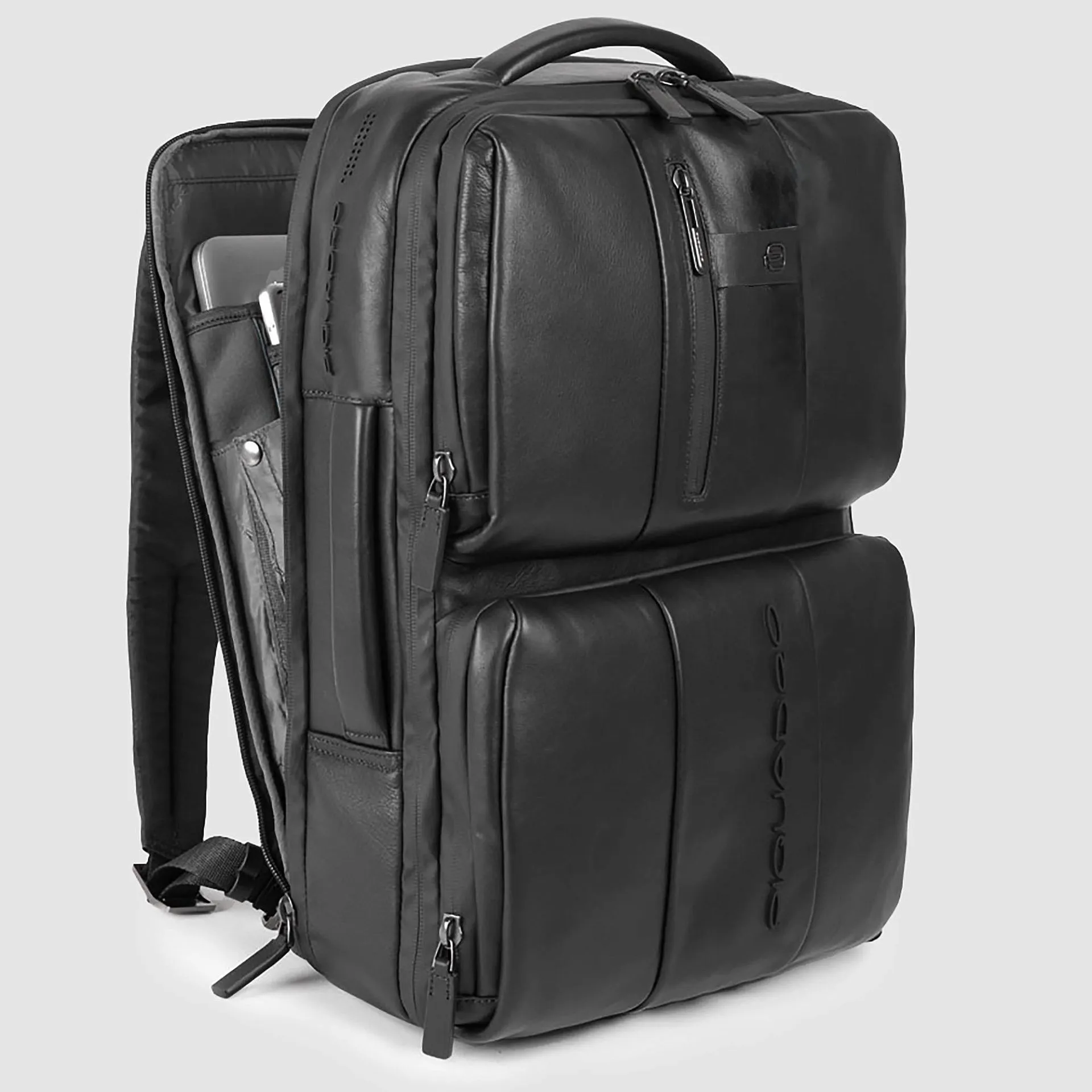 Кожаный рюкзак для ноутбука 17,3" с антикражным тросом Piquadro CA4972UB00BM/N, чёрныйphoto1
